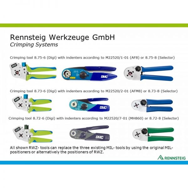 8726 0000 61 DigiCrimp Tool MIL Mfg: Rennsteig Condition: Factoy New