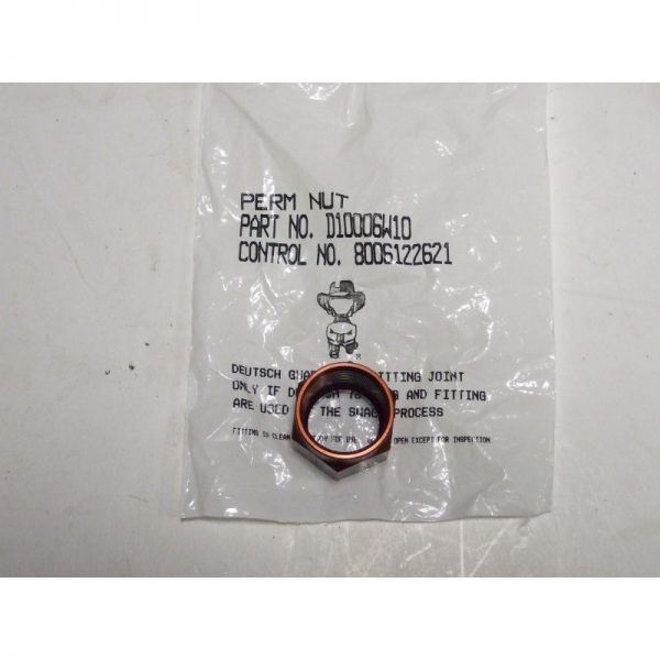 D10006W10 Perm Nut Mfg: Deutsch Condition: New Surplus