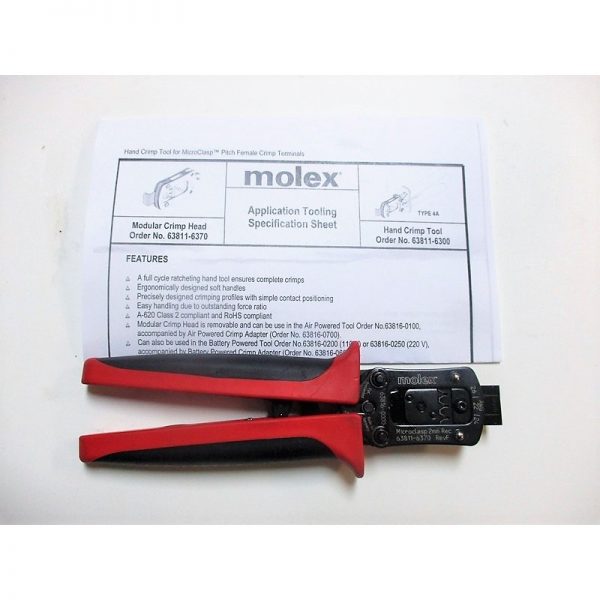 63811-6300 Crimp Tool Mfg: Molex Condition: Used