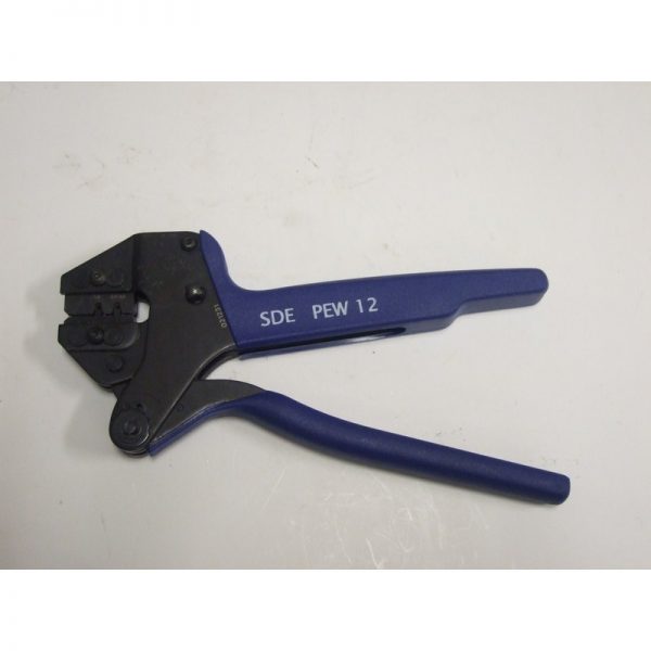 SDE PEW 12 Tool Frame With 90574-1 Crimp Die Crimp Tool Frame PEW 12 Mfg: TE Connectivity Condition: Used