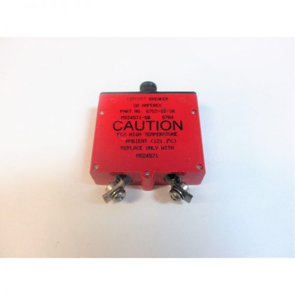 6752-12-50 Circuit Breaker Mfg: Klixon Condition: New Surplus