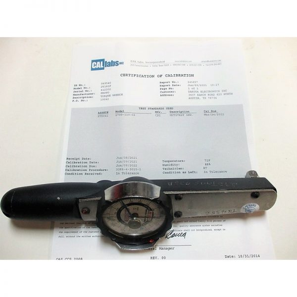 J6181F Torque Wrench Mfg. Proto Condition: Used