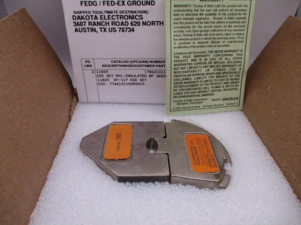 11823  Crimp Die  Mfg: ABB Installation Products  Condition: Factory New