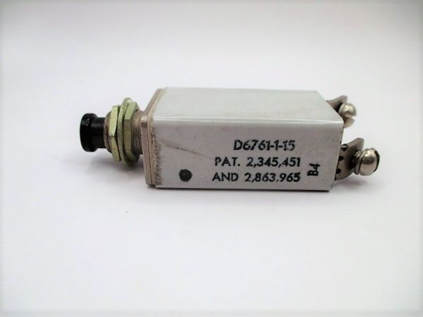 D6761-1-15 Breaker Mfg. Klixon Condition: New Surplus
