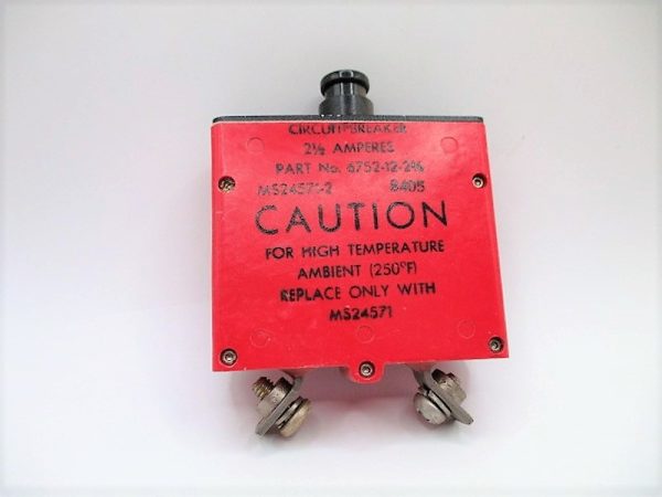 6752-12-2.5 Breaker Mfg. Klixon Condition: New Surplus