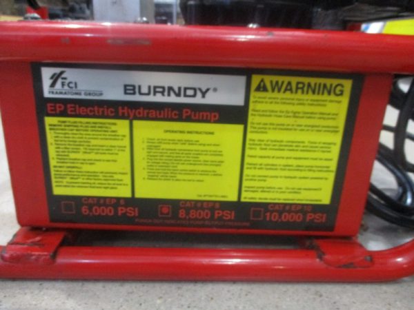 EP8 Hydraulic Pump Mfg. Burndy Cond: Used - Image 2