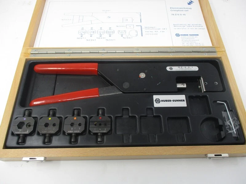 76 Z-0-0-15 Crimp Tool Mfg. Huber+Suhner Condition: New Surplus - Image 3