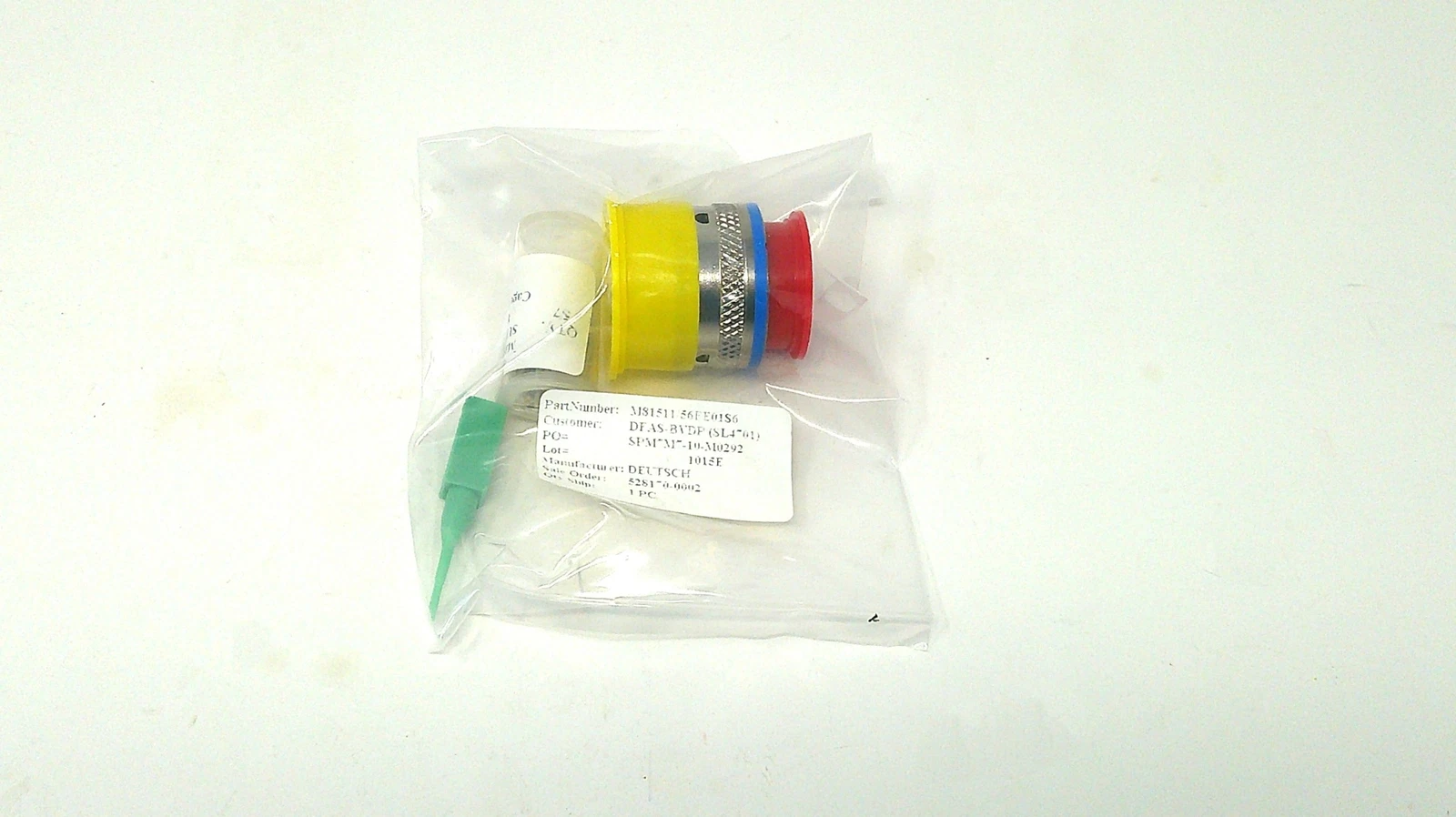 M81511/56FE01S6 Connector Mfg. Deutsch Condition: New Surplus