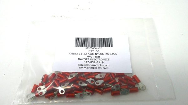 MS25036-102 Terminal 50 pcs Mfg. T&B Cond: New Surplus