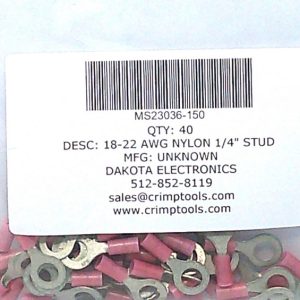 MS25036-150 Terminal 40 pcs Mfg. Unknown Condition: New Surplus