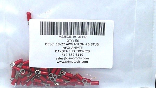 36149 MS25036-101 Terminal 100 pcs Mfg. Amp/TE Condition: New Surplus