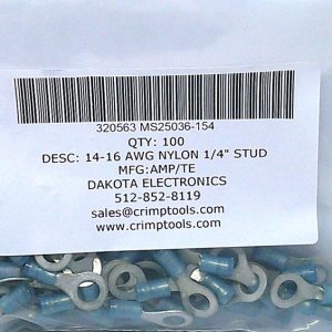 320563  MS25036-154 100 pcs Terminal Mfg: Amp Tyco  Condition: New Surplus