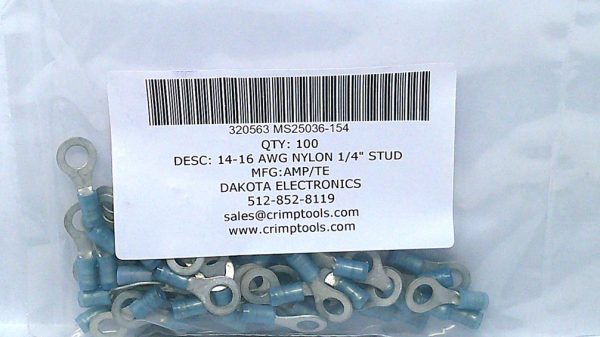 320563  MS25036-154 100 pcs Terminal Mfg: Amp Tyco  Condition: New Surplus