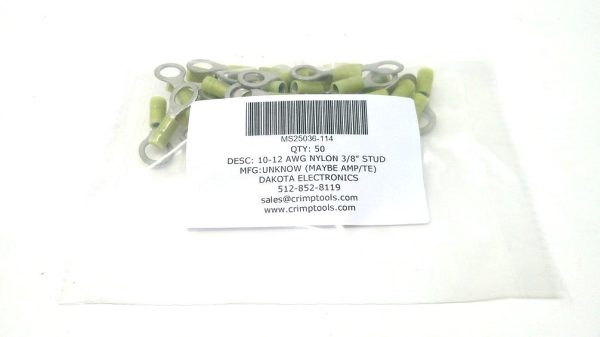 MS25036-114 Terminal 50 pcs Mfg.: Unknow Condition: New Surplus