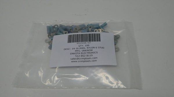 MS25036-107 Terminal 100 pcs Mfg.: Unknow Condition: New Surplus