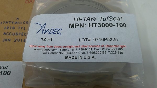 HT3000-100  HI-Tak Tuf Seal Tape  Mfg: AVDEC  Condition: New Surplus