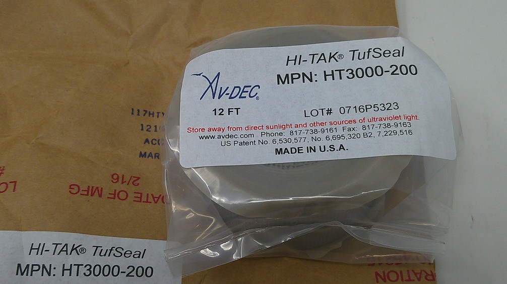 HT3000-200 HI-Tak Tuf Seal Tape Mfg. AVDEC Condition: New Surplus