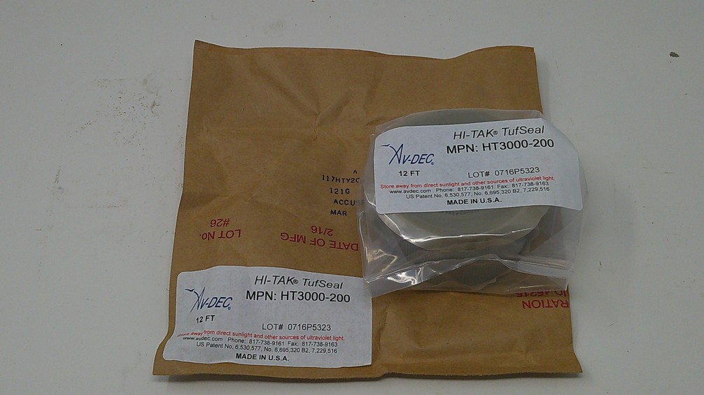 HT3000-200 HI-Tak Tuf Seal Tape Mfg. AVDEC Condition: New Surplus - Image 2
