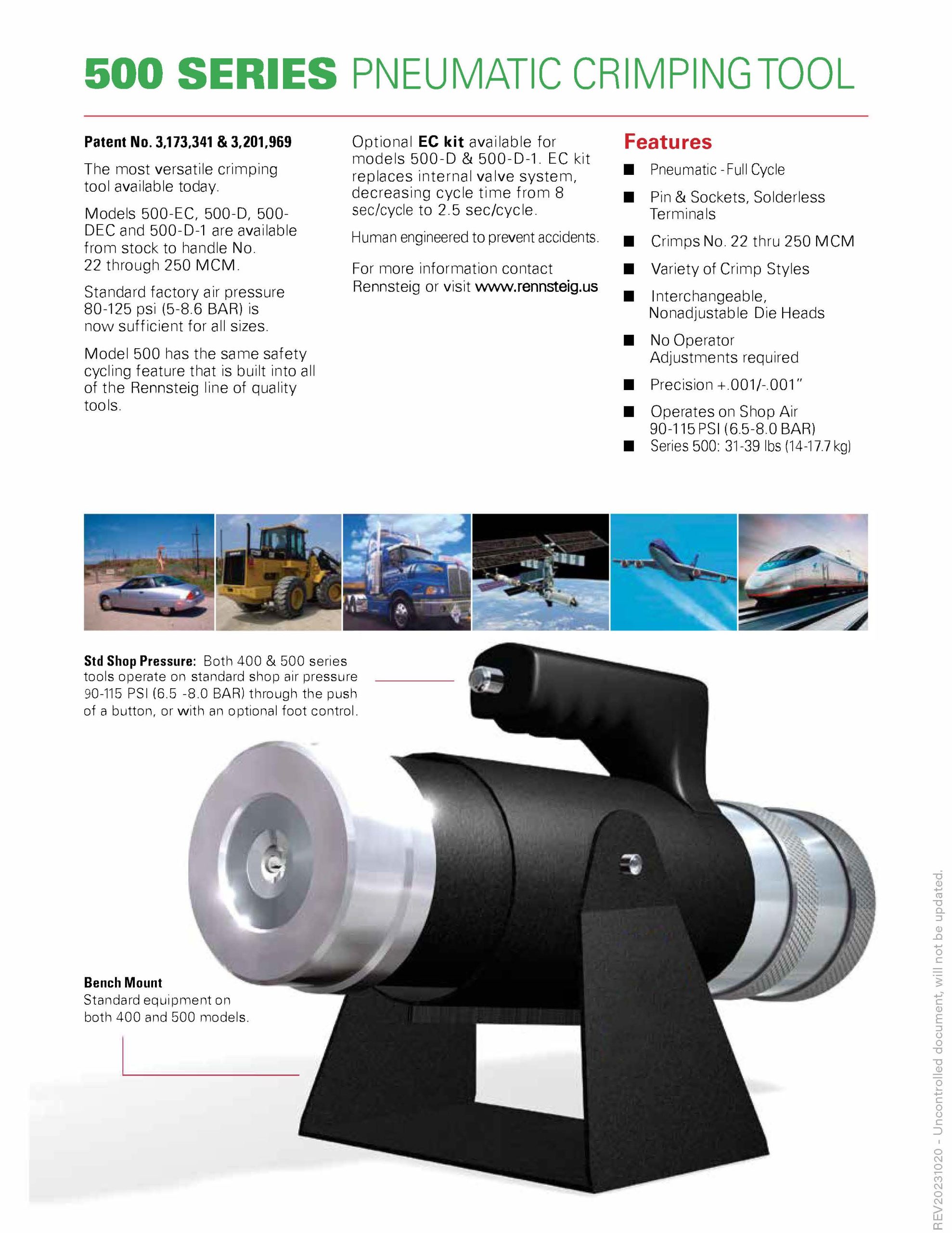 P-500-D-1EC Crimp Tool Mfg. Rennsteig Tools Condition: Factory New - Image 4