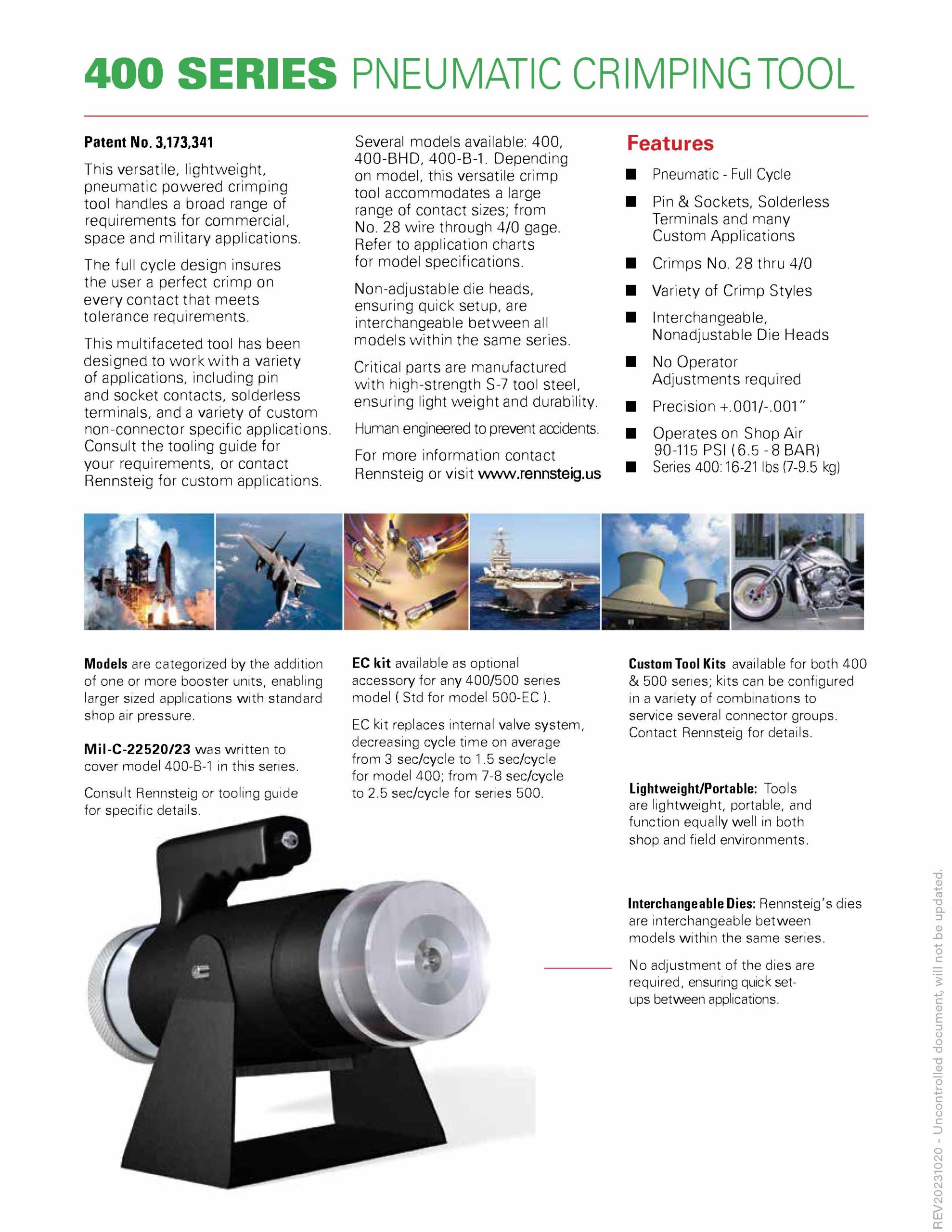 P-400-BEC Crimper EC Unit Mfg: Rennsteig Tools Cond: Factory New - Image 5