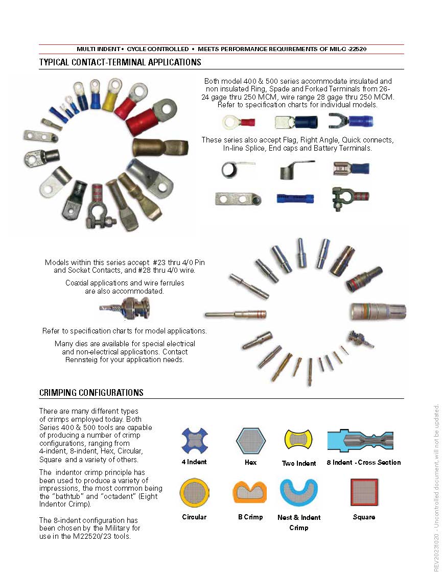 P-400-BEC Crimper EC Unit Mfg: Rennsteig Tools Cond: Factory New - Image 2