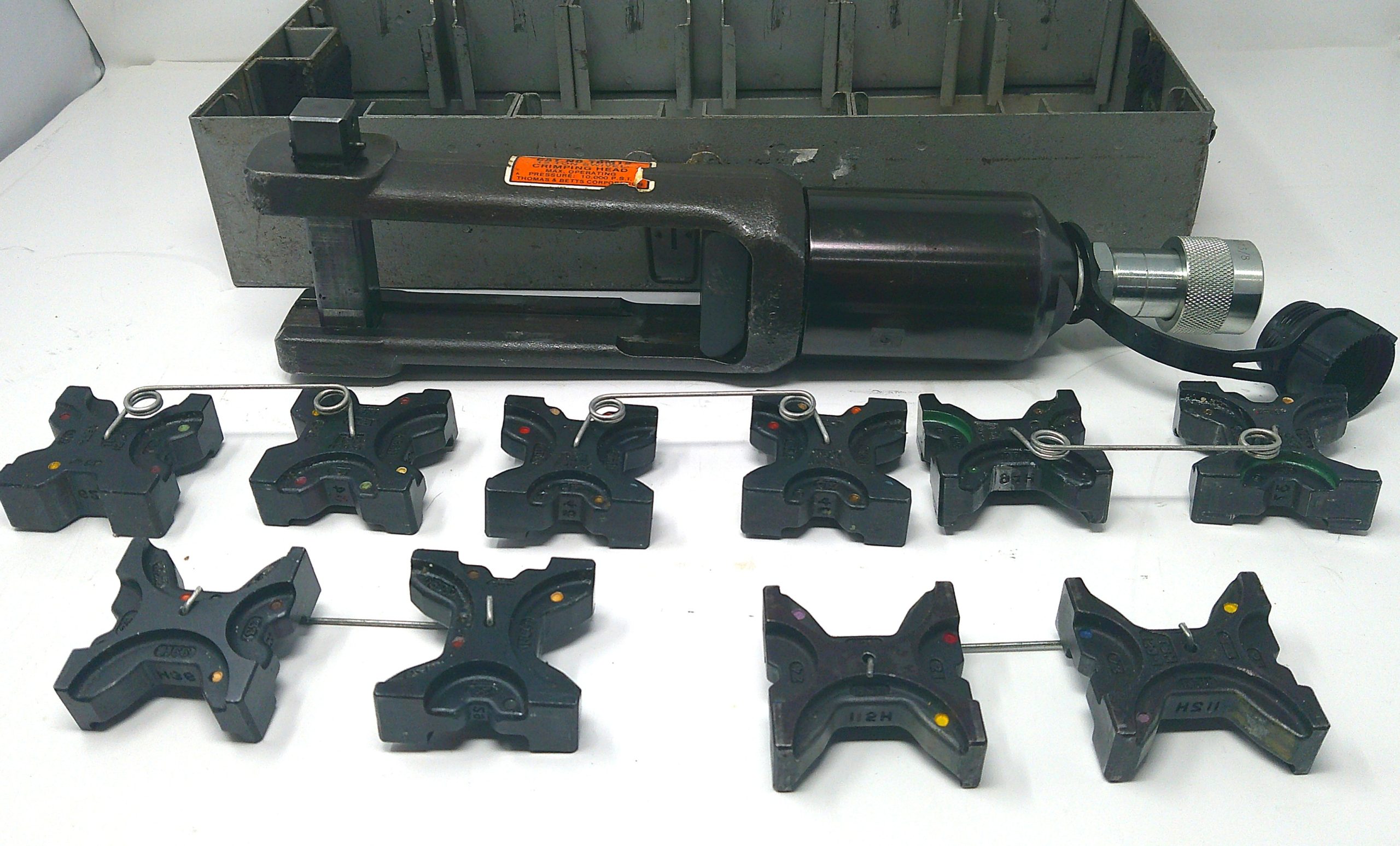 TBM12 Crimp Head & Dies Mfg: TnB Condition: Used