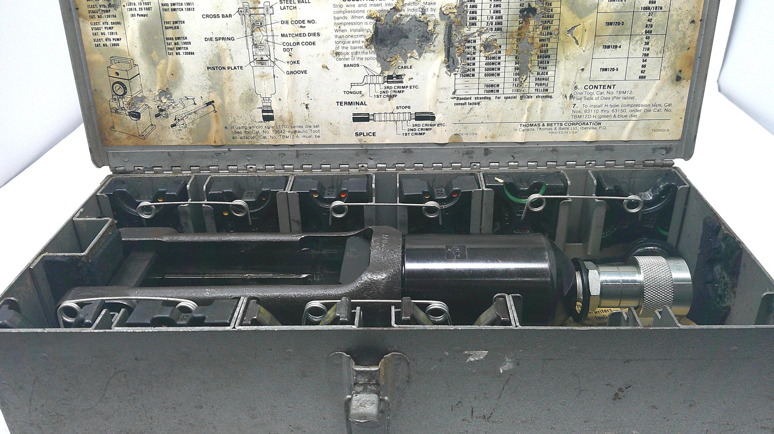TBM12 Crimp Head & Dies Mfg: TnB Condition: Used - Image 5